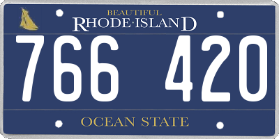 RI license plate 766420