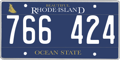 RI license plate 766424