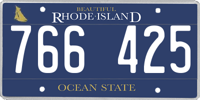 RI license plate 766425