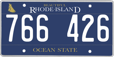 RI license plate 766426