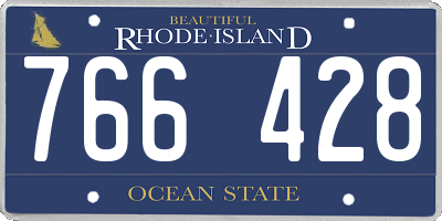 RI license plate 766428
