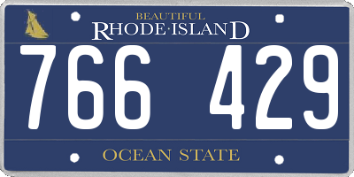 RI license plate 766429
