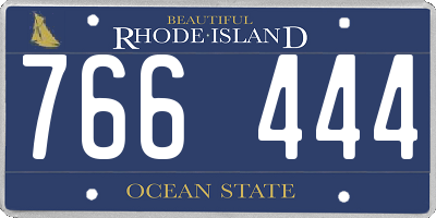 RI license plate 766444