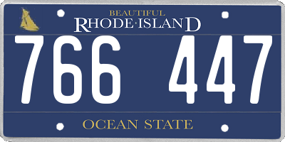 RI license plate 766447