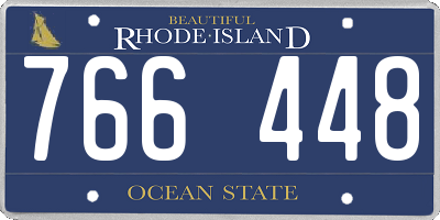 RI license plate 766448