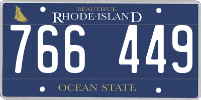 RI license plate 766449