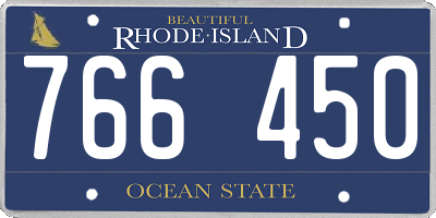 RI license plate 766450