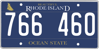 RI license plate 766460