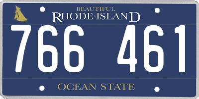 RI license plate 766461