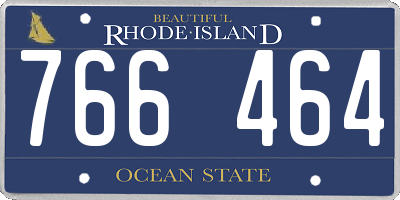 RI license plate 766464