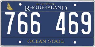 RI license plate 766469