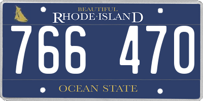 RI license plate 766470