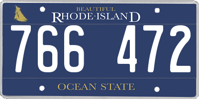 RI license plate 766472