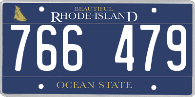 RI license plate 766479
