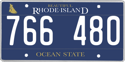 RI license plate 766480