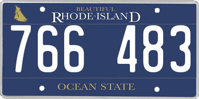 RI license plate 766483