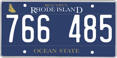 RI license plate 766485