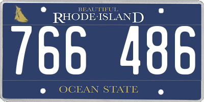 RI license plate 766486