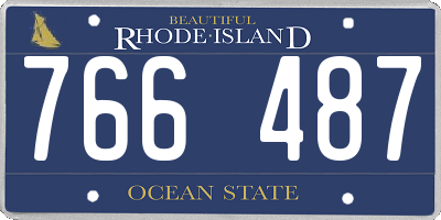 RI license plate 766487