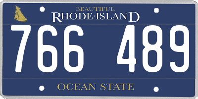 RI license plate 766489