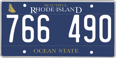 RI license plate 766490