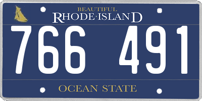 RI license plate 766491