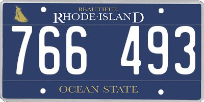 RI license plate 766493