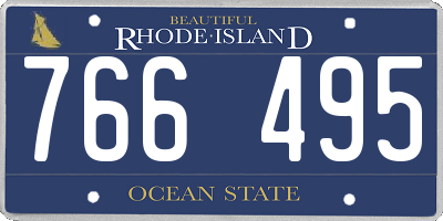 RI license plate 766495