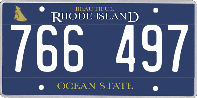 RI license plate 766497