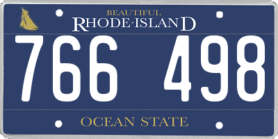 RI license plate 766498