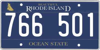 RI license plate 766501