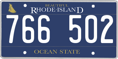 RI license plate 766502
