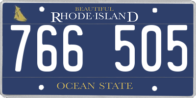 RI license plate 766505