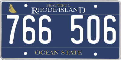 RI license plate 766506