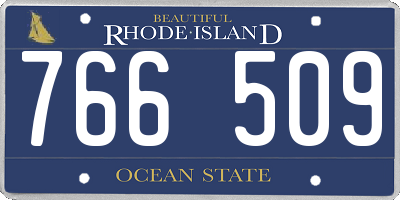 RI license plate 766509