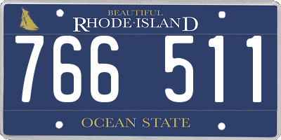 RI license plate 766511