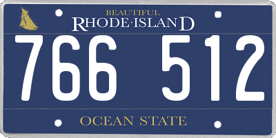 RI license plate 766512