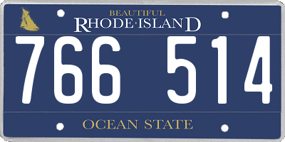 RI license plate 766514