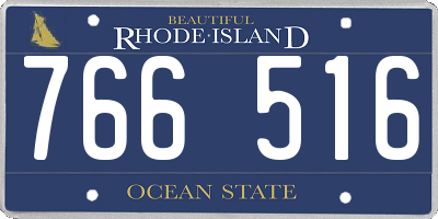 RI license plate 766516