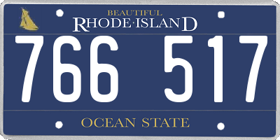 RI license plate 766517