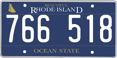 RI license plate 766518