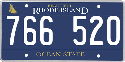 RI license plate 766520