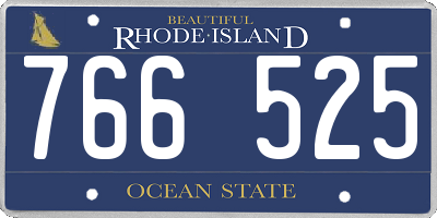 RI license plate 766525