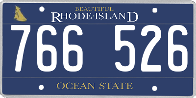 RI license plate 766526