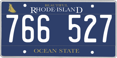 RI license plate 766527