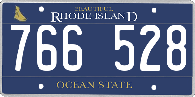 RI license plate 766528