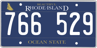 RI license plate 766529