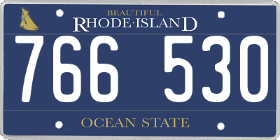RI license plate 766530