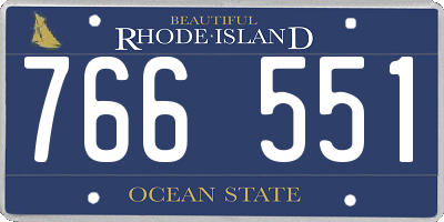 RI license plate 766551