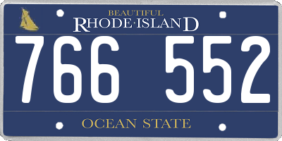 RI license plate 766552